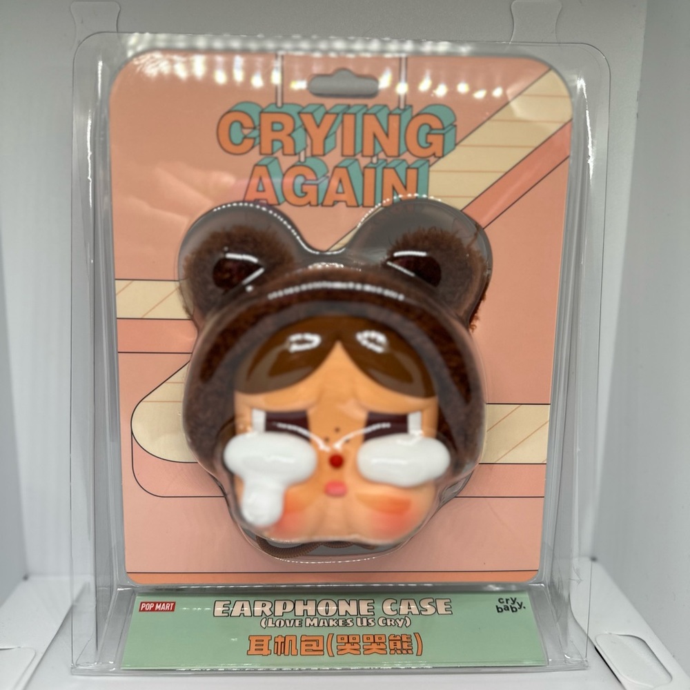 Authentic POPMART Crybaby Crying Again Series Earphone Case- Love Makes Us Cry